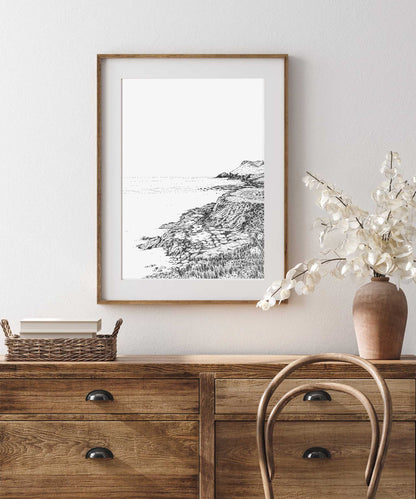 Polzeath Beach Art Print