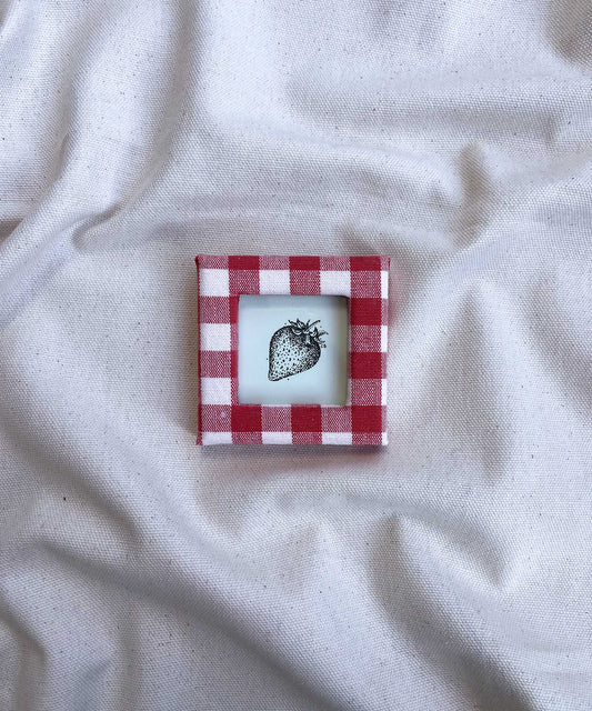 Mini Gingham Strawberry